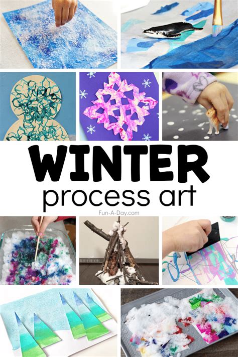 20 Wonderful Winter Process Art Ideas - Fun-A-Day!