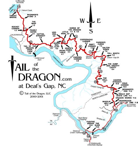 Tail Of The Dragon Tennessee Map - Map Of Rose Bowl