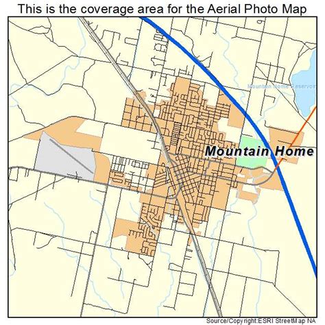 Aerial Photography Map of Mountain Home, ID Idaho