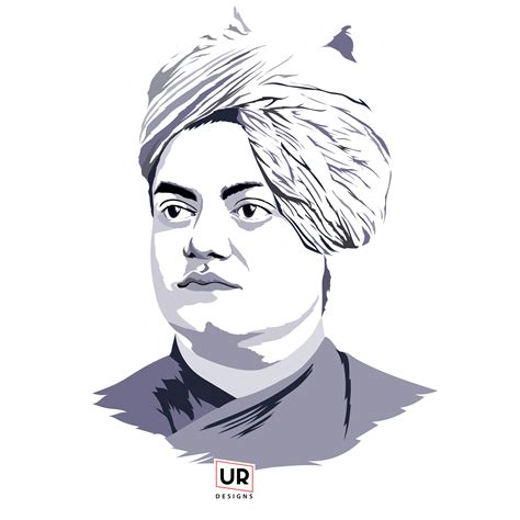 Swami Vivekananda Portrait Vector Illustration Artwork on Behance