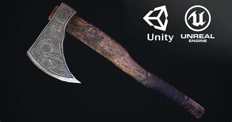 Norse Axe Game Ready Low-poly 3D model VR / AR ready