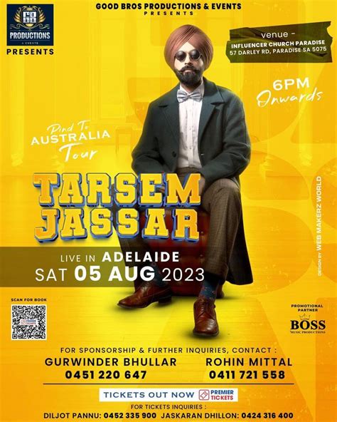 TARSEM JASSAR Live in Adelaide on 5th Aug 2023 SATURDAY, Influencers ...