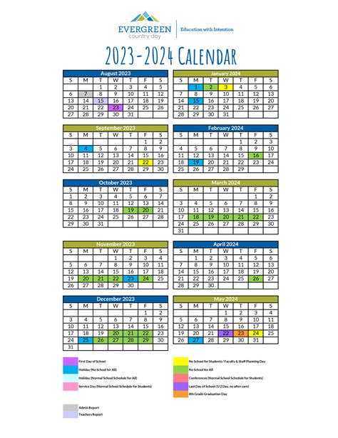 Evergreen Elementary 2025 Calendar - Marys Sheilah