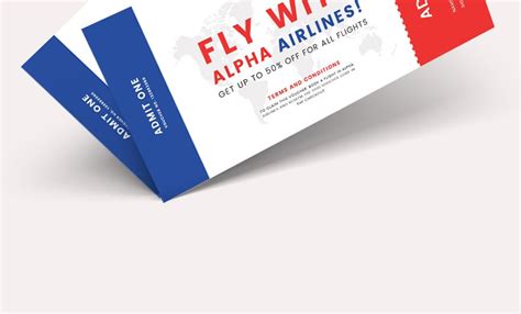 Plane Ticket Voucher Template in Pages, Word, PSD, Publisher ...