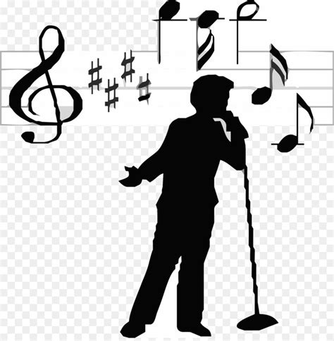 Choir Conductor Silhouette - Vector illustration singing classes png ...