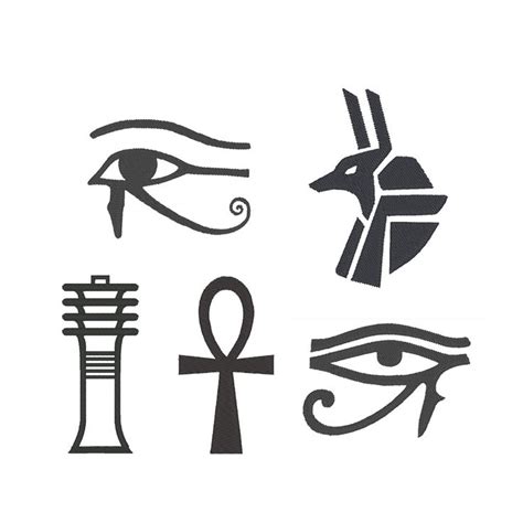 Egyptian Symbols Machine Embroidery, Ancient Egypt Embroidery Design ...