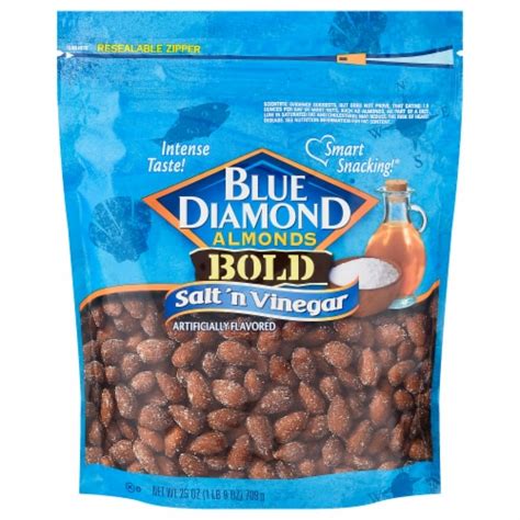 Blue Diamond® Almonds Salt N' Vinegar Flavored Snack Nuts, 25 oz ...