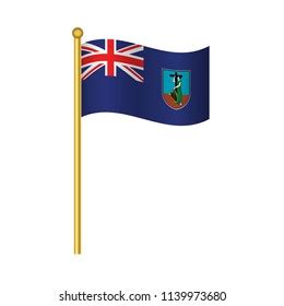 Flag Montserrat Montserrat Flag Official Colors Stock Vector (Royalty ...