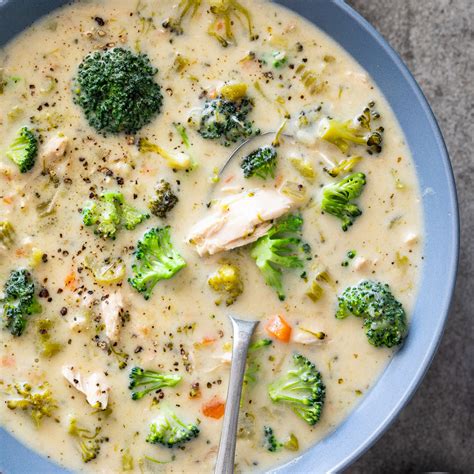 Easy healthy chicken broccoli soup - Simply Delicious