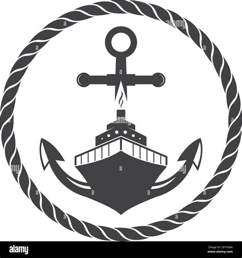 nautical vector logo icon of maritime illustration design Stock Vector ...