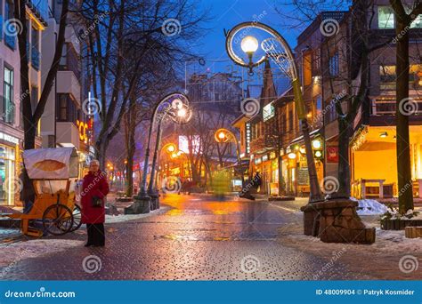 Famous Krupowki Street In Zakopane At Winter Time Editorial Stock Image ...