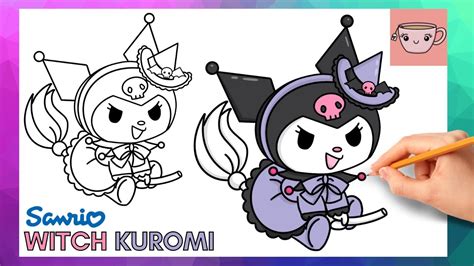 How To Draw Witch Kuromi | Halloween | Sanrio | Cute Step By Step ...