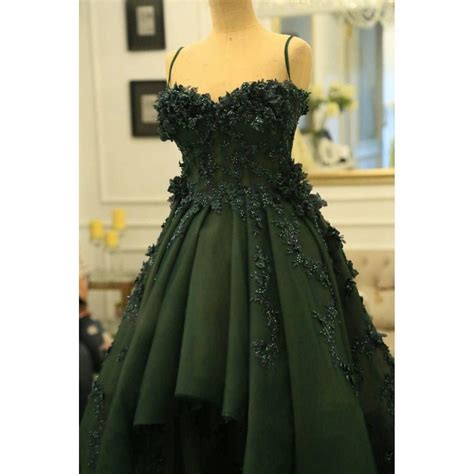 Royal green color dress | Dresses, Colorful dresses, Ball gowns