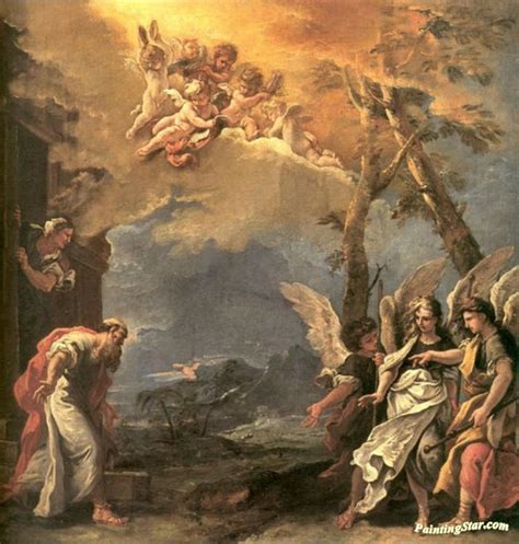 Abraham And Angels Artwork By Sebastiano Ricci Oil Painting & Art ...