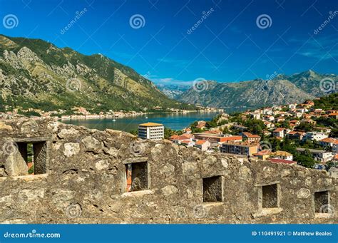 View of the Stunning City Walls of Kotor, Montenegro Stock Image ...