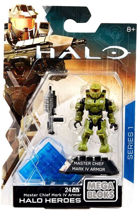 Mega Bloks Halo Heroes Series 1 Master Chief Mark IV Armor Mini Figure ...