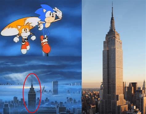 In Sonic The Hedgehog: The Movie (1999), Sonic scales a building among ...