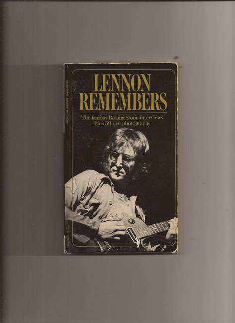 Lennon Remembers: The Rolling Stone Interviews by Wenner, Jann: VG ...