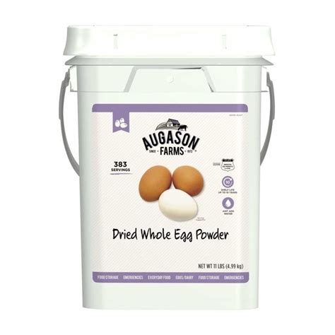 Augason Farms Dried Whole Egg Powder Emergency Food Supply 11 Pound 4 ...