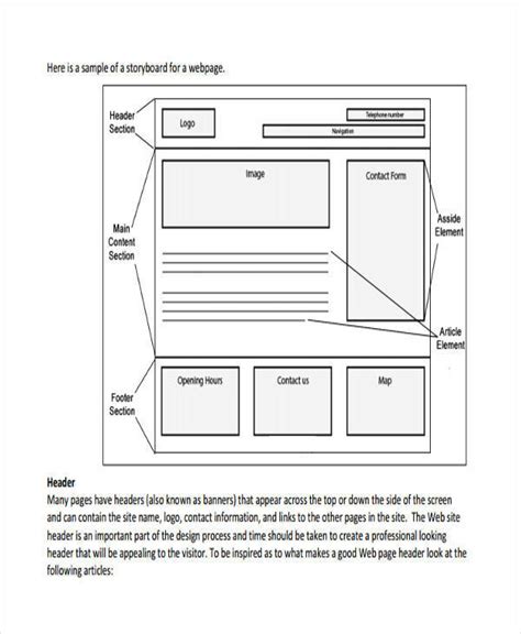 FREE 7+ Website Storyboard Samples in PDF