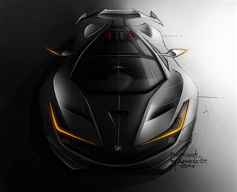 HD wallpaper: black sports car sketch, concept cars, drawing, mode of ...