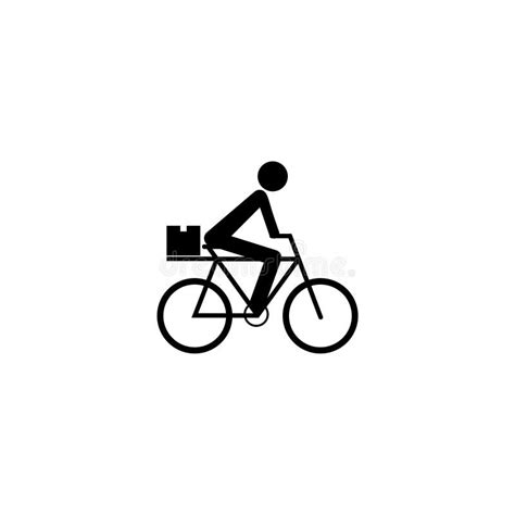 Delivery by Bike Icon, Logo, Sign Stock Vector - Illustration of cycle ...