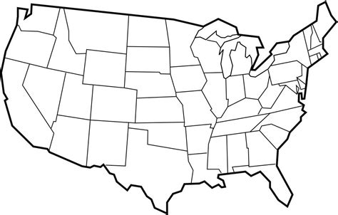 Blank US Map | Free Printable Maps: Blank Map of the United States