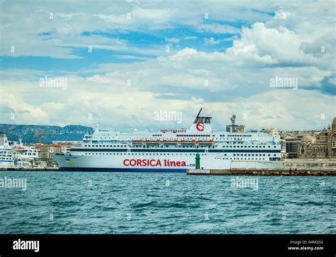 Ferry "Mediterranée" Corsica Linea Stock Photo - Alamy