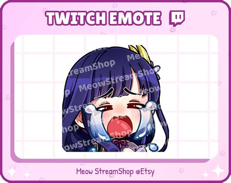 Twitch Emote / Baal Raiden Shogun Cry, Sad, Crying Tears Emote ...