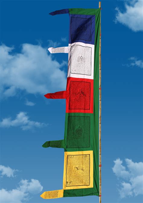 Traditional High Quality Buddhist Vertical Prayer Flags