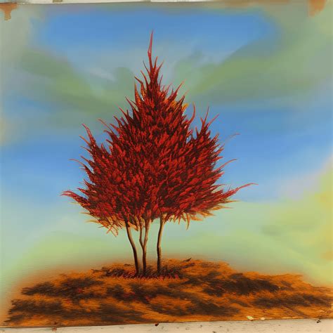 Burning Bush Painting · Creative Fabrica