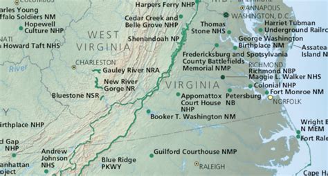 National Parks In Virginia Map – The World Map