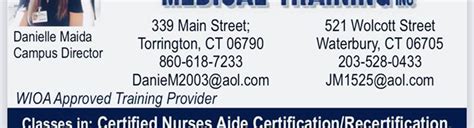 Academy of Medical Training Torrington - Torrington - Alignable