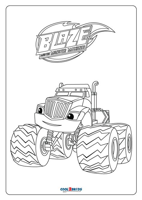 Free Printable Blaze and The Monster Machines Coloring Pages For Kids