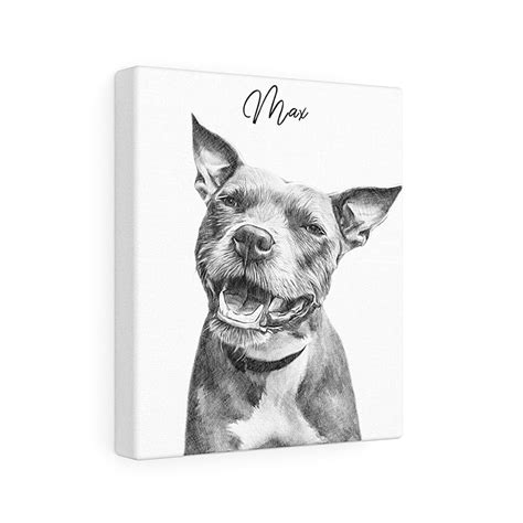 Custom Dog Drawing Digital Hand Drawn Custom Pet Portrait Drawing From ...