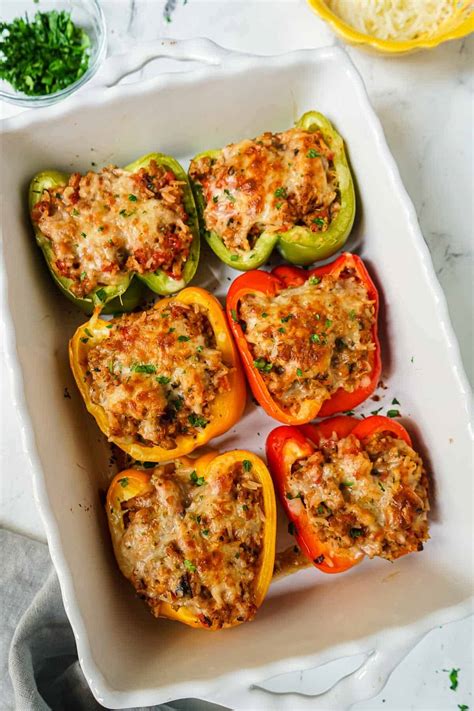 Italian Sausage Stuffed Peppers | Get On My Plate