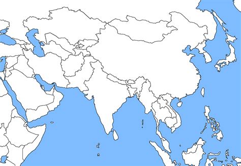 Map Of Asia Blank