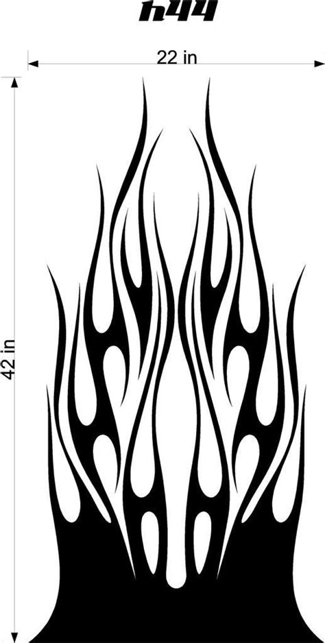 Auto Truck Car Hood Flames Graphics Decals HH44 | Air brush painting ...