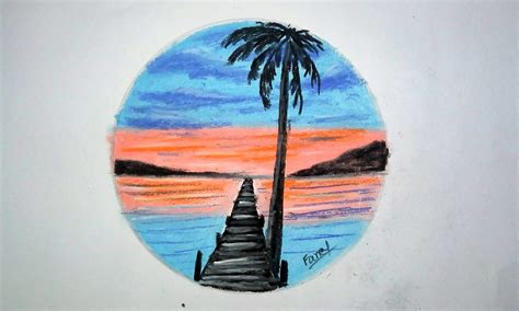 Nature Scenery Drawing | Easy Oil Pastel Art Tutorial