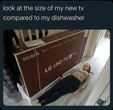 65” dishwasher : meme