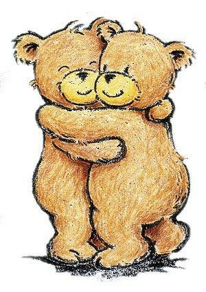 Give a bear hug | Teddy bear hug, Teddy bear pictures, Bear art