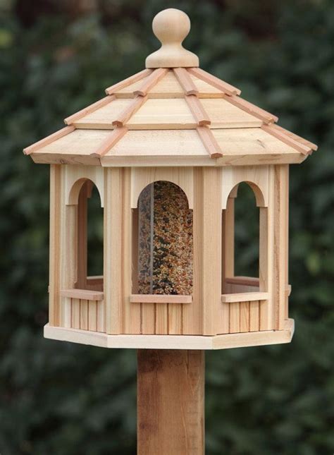 Cedar Bird Feeder Gazebo 8 sided Octagon 18 x 18 | Gazebo bird feeder ...