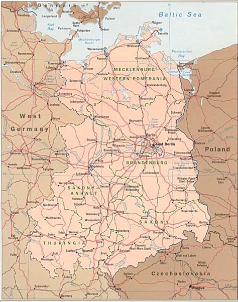 East Germany Map - Free Printable Maps