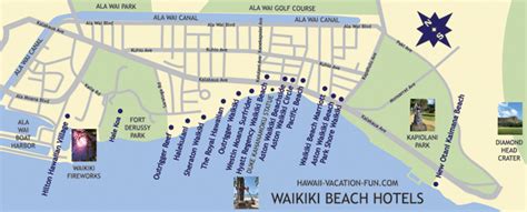 Waikiki Beach Hotels Map - Sayre Courtnay