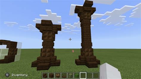 My pillar design for dark oak | Pillar design, Minecraft decorations ...