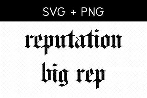 Reputation and Big Rep Digital Download SVG and PNG Files - Etsy UK