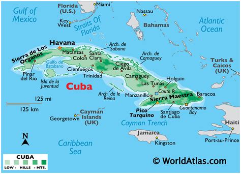 Cuba Large Color Map