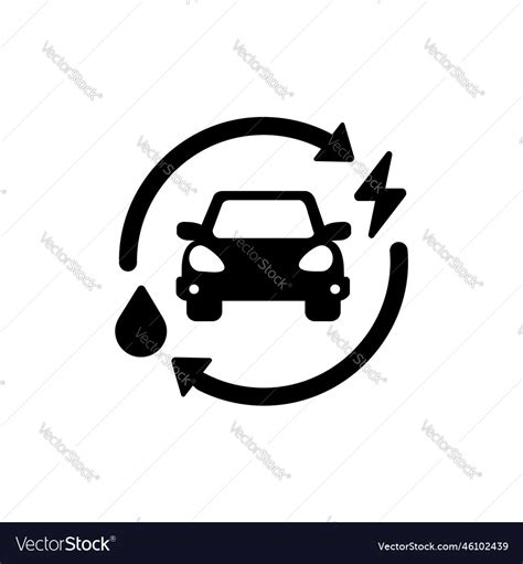 Hev hybrid electric vehicle icon Royalty Free Vector Image