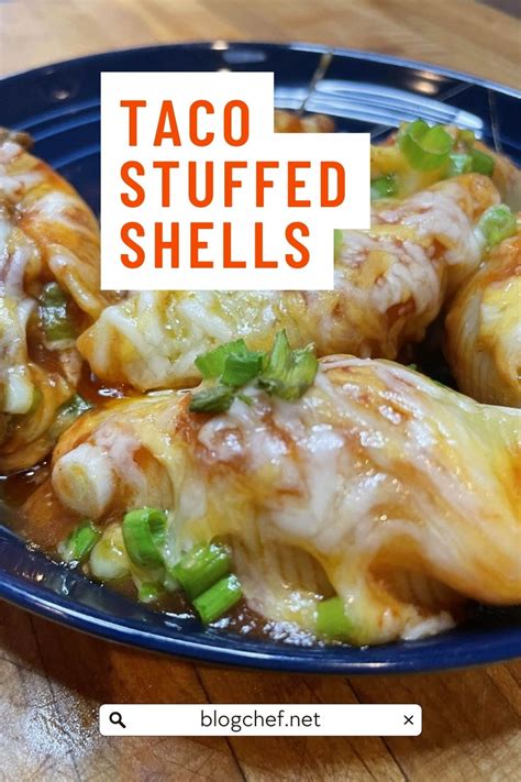 Taco Stuffed Shells Recipe with Salsa and Melted Cheese - BlogChef