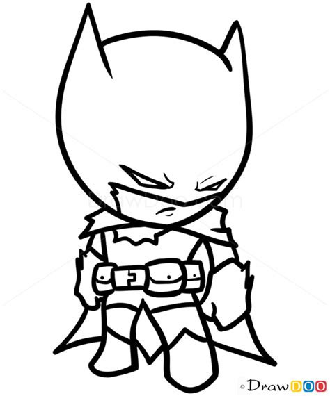 Cute Batman Cartoon Drawing